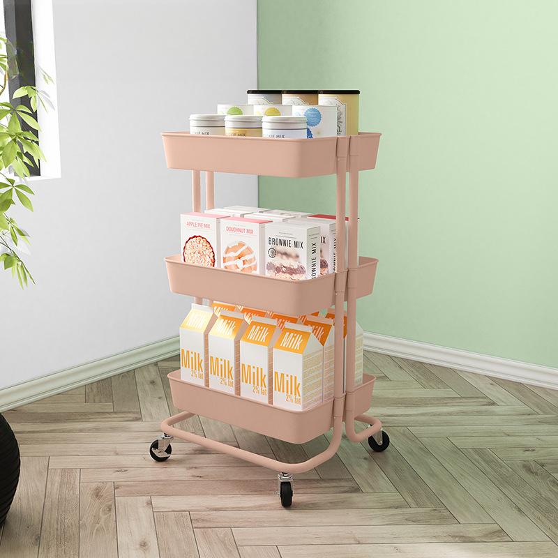 Тележка для хранения вещей Напольная стойка для спальни Многоуровневая стойка для хранения вещей Передвижная стойка для ванной комнаты