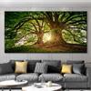 Landscape Pictures Green Tree Canvas Painting Forest Posters and Prints Wall Art Giant Trees Pictures for Living Room Home Decor