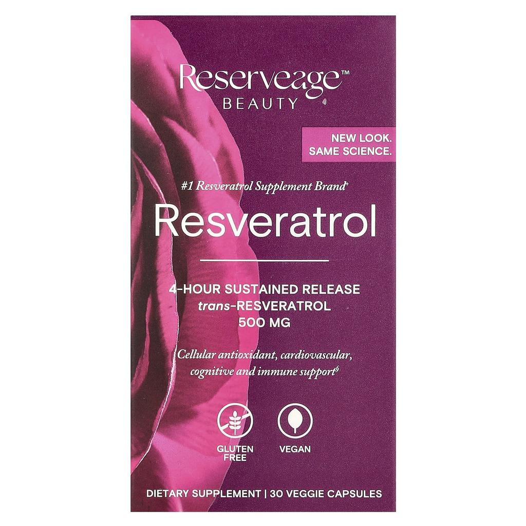 Resveratrol, Trans-Resveratrol, 500Mg, 30 Veggie Capsules