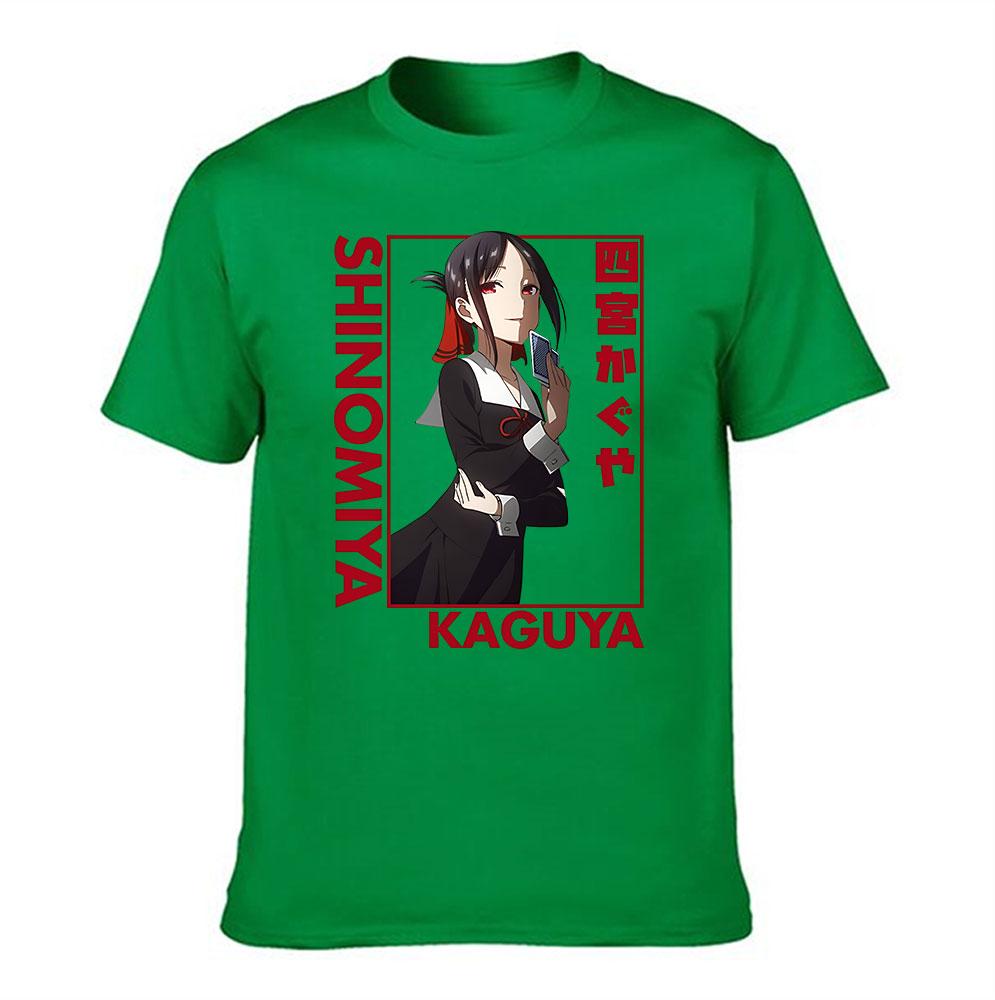 Unisexs Cotton Tshirt Kaguya Shinomiya Anime Print Casual Short Sleeve Tee For Fans