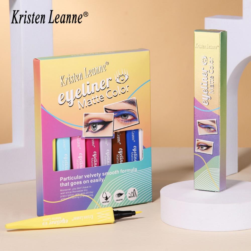 KRISTEN LEANNE Ультратонкий сердечник ручки матовый, сухой и не легко тускнеет, цветная подводка для глаз