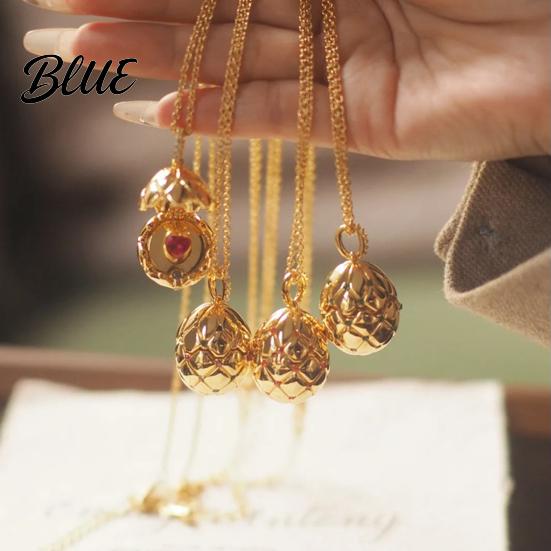 Egg Pendant Jewelry Retro Necklace Medieval Style Easter with Love