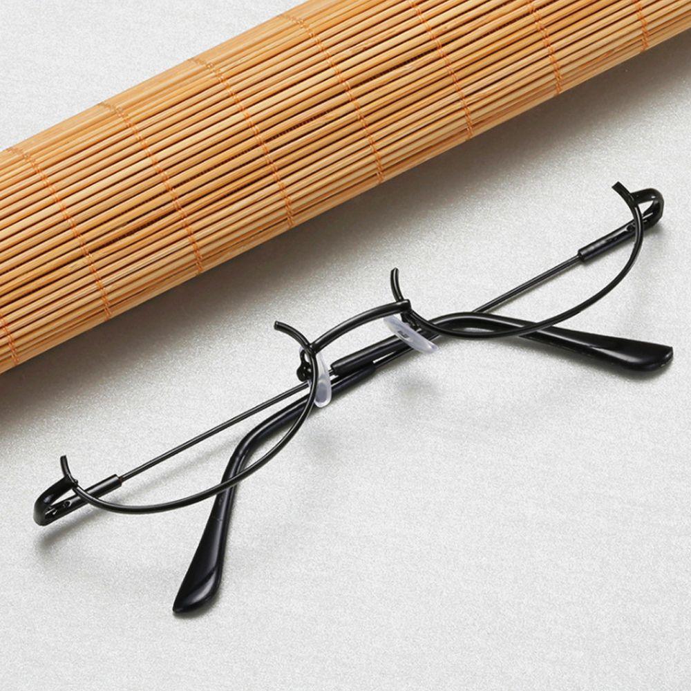 Half Frames Glasses Frame Fashion No Lens Myopia Cosplay Party Decoration Eyewear Metal Photography Eyeglasses Frame