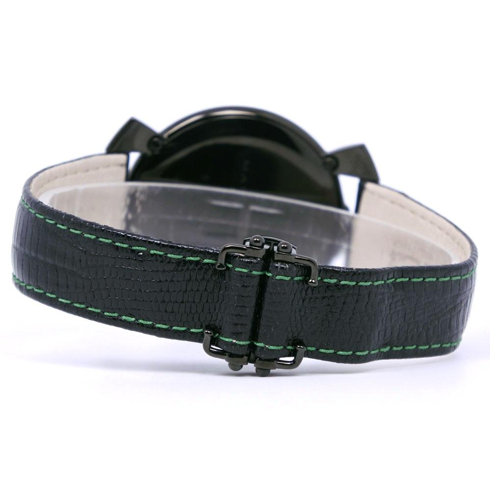 Gaga Milano Manuare Singh Watches 5092 black blackDial Stainless Steel/leather Quartz Analog display mens Used