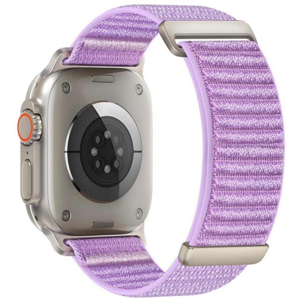 Watch Band For Apple Watch Series 11 10 42mm / 9 8 7 41mm / SE3 SE2 SE 6 5 4 40mm / 3 2 1 38mm Two-Piece Magic Tape Nylon Woven Wrist Strap