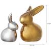 Домашний декор, керамические милые фигурки кроликов из золота и серебра (Набор из 2 шт., золотой и серебряный)