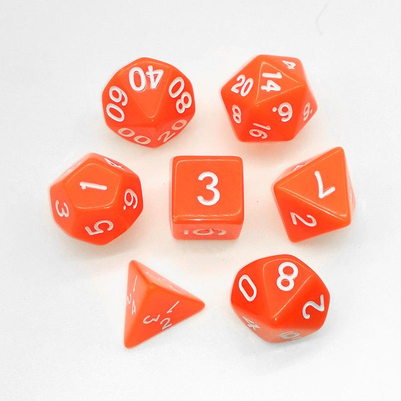 7 шт./лот, многогранные игральные кости из смолы D&D D4 D6 D8 D10 D% D12 D20, многогранные игральные кости TRPG, настольные игры