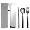 Travel Cutlery Set Stainless Steel 316 Reusable Utensils with Metal Case Portable Tableware for Camping Office Travel Dining Set