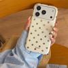 Высококачественный чехол с горошком для iPhone 15/16/17 Pro Max, противоударный, с закругленными краями, совместим с iPhone 13/14.