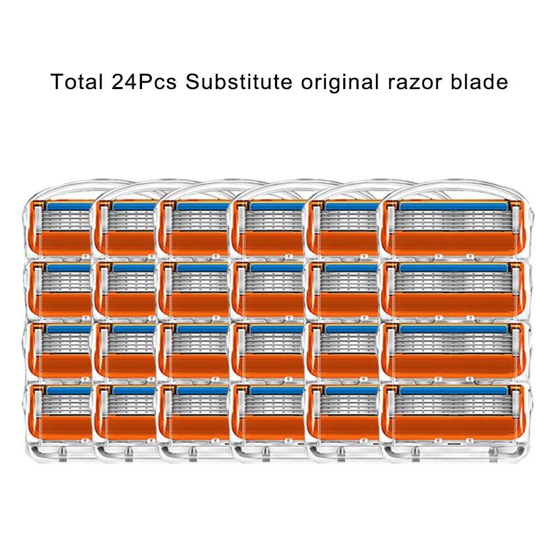 Сменные лезвия для бритвы из 5 слоев | Ручные бритвенные головки из нержавеющей стали для мужчин