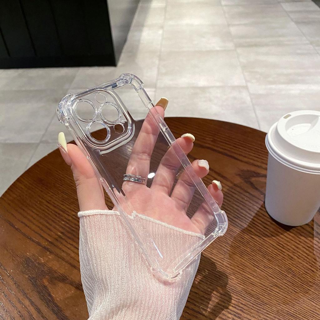 Simple Transparent Tpu Anti Fall Suitable for IPhone16pro Mobile Phone Case Apple 15 Protective Case 14 13 12 Soft Shell