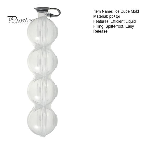 Форма для приготовления мороженого с 4 отверстиями, круглая форма для кубиков льда, легко заполняется, с силиконовой крышкой для коктейлей на основе виски