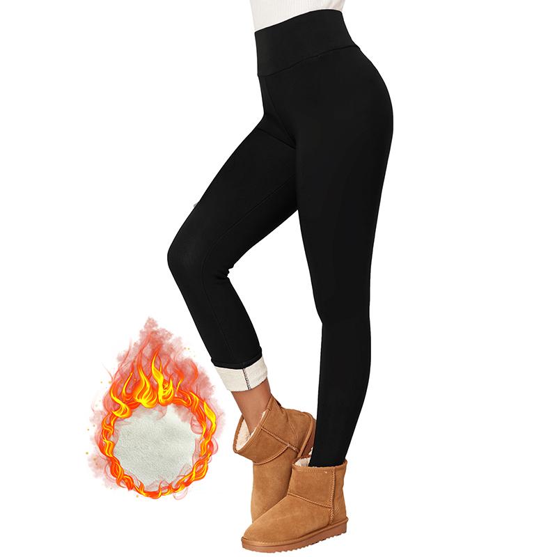 Зимние леггинсы женские плюс бархатные теплые леггинсы с высокой талией брюки Femme тонкие черные толстые леггинсы-карандаш