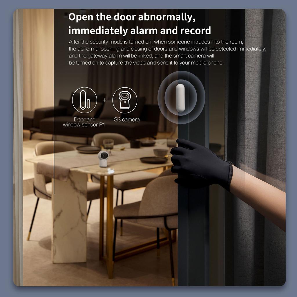 Датчик двери и окна Aqara P1 Zigbee 3.0, удаленный просмотр, интеллектуальная связь, работа устройств умного дома