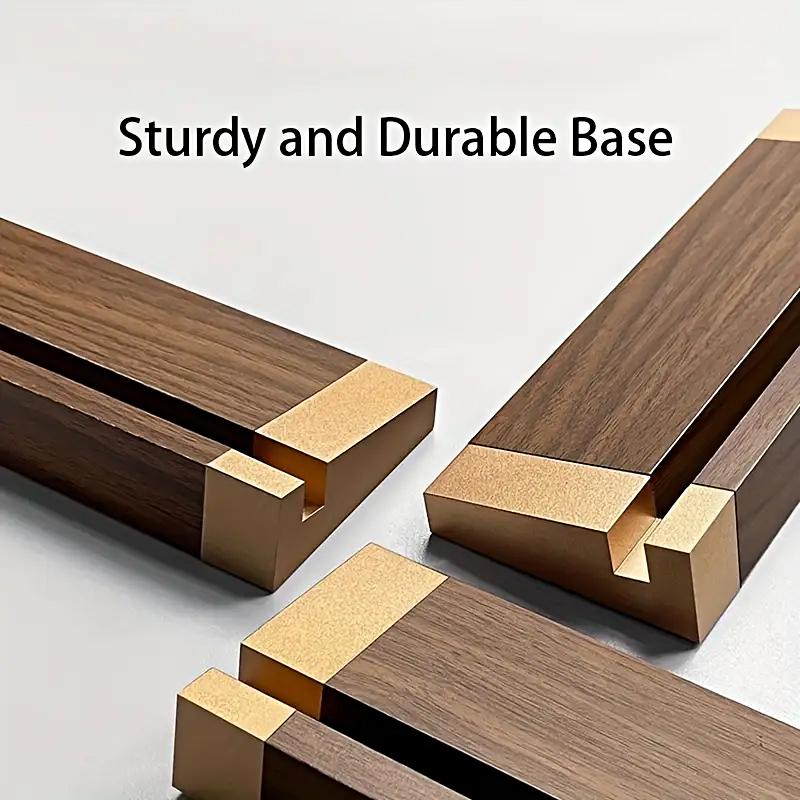 1 шт. Прозрачная панель Доска для отображения цены Основа из орехового дерева Ресторан Палатка Держатель для вывесок Вывески с металлической отделкой Ужин A4 A5 A6