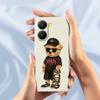 For Xiaomi Redmi Turbo 4 5G/Poco X7 Pro 5G Case Cool Bear Pattern Printing Straight Edge TPU Phone Back Cover