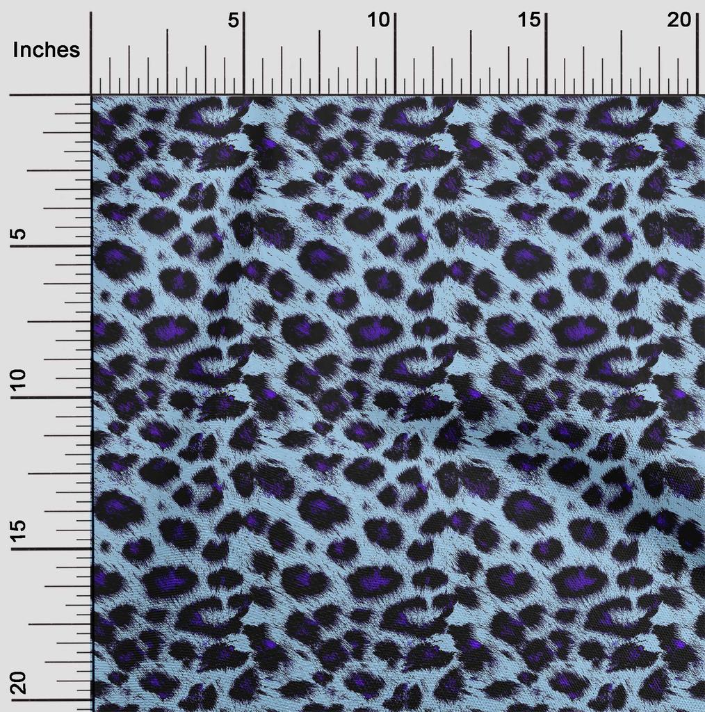 oneOone Cotton Flex Light Green Fabric Animal Skin Sewing Material Print Fabric By The Yard 40 Inch