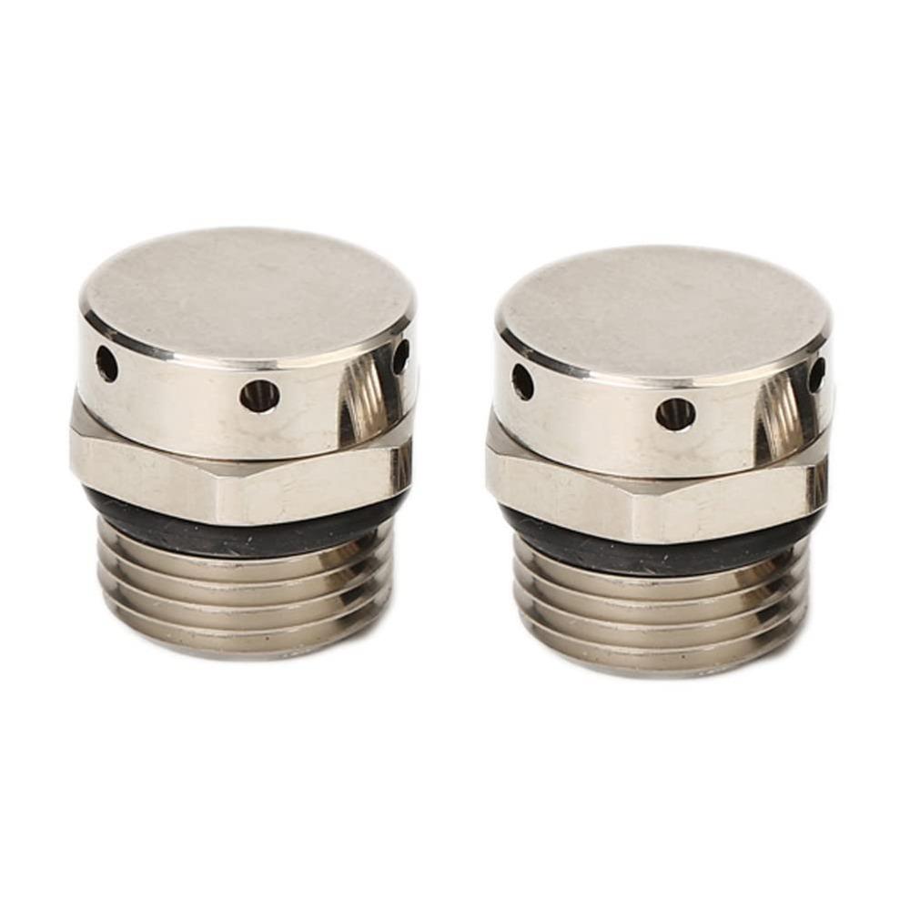 Серебристый вентиляционный клапан-заглушка, никелированный вентиляционный клапан, прочный клапан сброса давления, рабочий