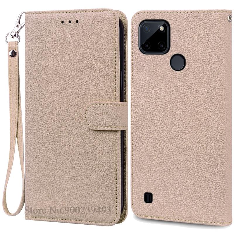 Чехол C21y/C21y для Realme C21Y, кожаный чехол-кошелек, откидная крышка для Realme C25Y, силиконовый чехол-книжка, чехол-кошелек, Fundas