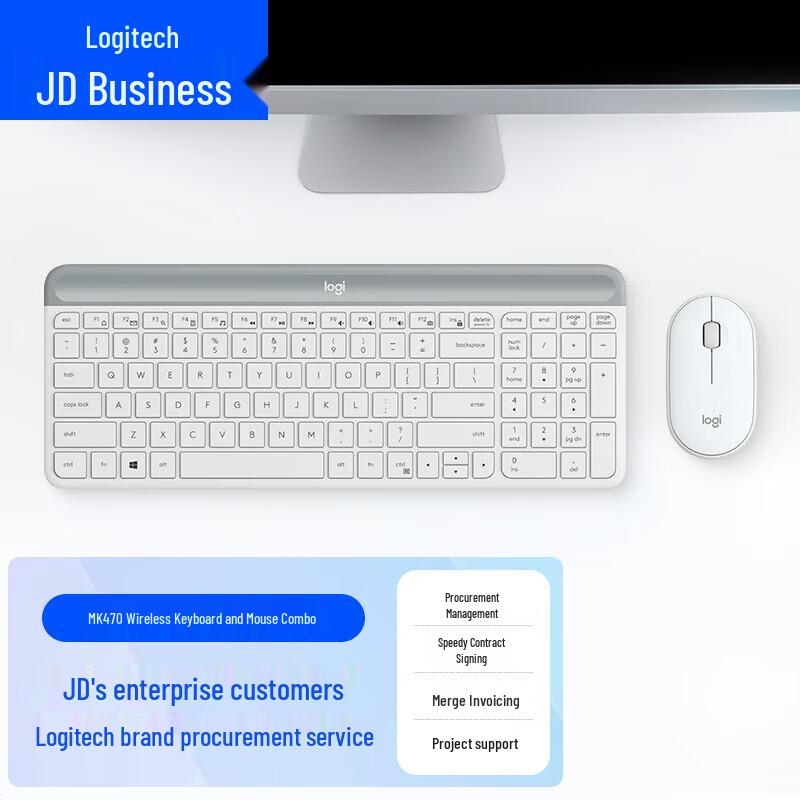 Беспроводной комплект Logitech MK470 Slim (тонкая клавиатура и мышь)