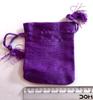 25 Pc 6X8 cm Raw Silk Jewelry Pouch Bag with Tassle drawstring Zari Border, Wedding Favor Party Favour, Gift Bag Jewellery  PURPLE