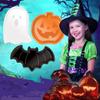 Cute Durable PP Plastic Snack Tray Halloween Candy Plastic Plate Ghost Pumpkin Bat Candy Tray