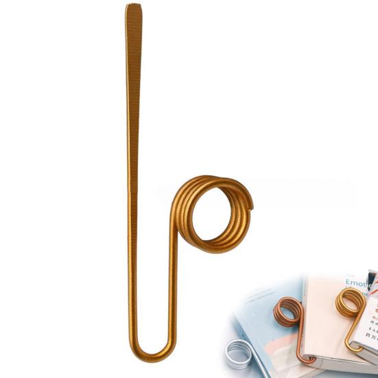 1/2/3Pcs Copper Book Holder Ring Heavy Duty Metal Book Clip Bookmark Ring Lightweight Spiral Wire Book Marker Ring Reading Accessories Book Gifts