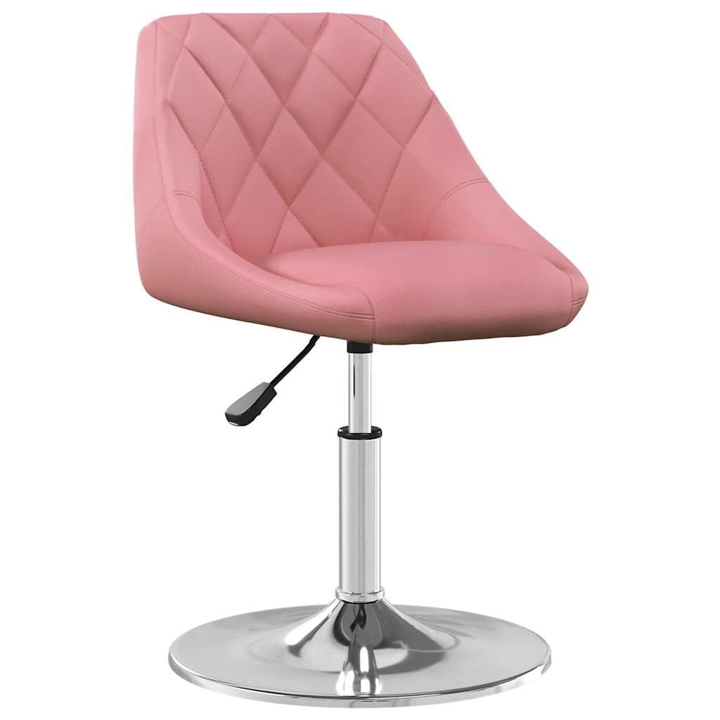 Dining Chairs 2 pcs Swivel Pink Velvet