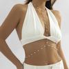 Beach wind bikini neck waist chain breast chain, imitation pearl chain sexy body chain female