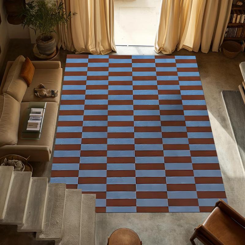 Minimalist Geometric Pattern Area Rug Classic Floor Carpet for Living Room Bedroom Scandinavian Style Non-Slip Home Decor