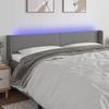 VidaXL LED Headboard Bedroom Furniture Double Bed Accessory Head of Bed Frame Interior Dark Grey 3122979