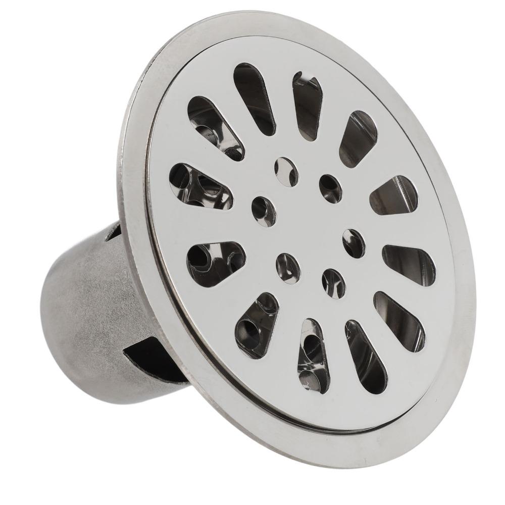 304 Stainless Steel Floor Drain 3.54 Inch Diameter Odor Resistant Drain Kit Shower Drain  Washroom