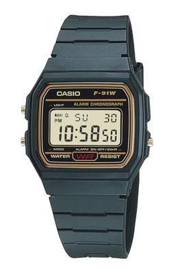 Часы Casio Collection [Официальный японский продукт] Модель, эксклюзивная для веб-сайта F-91WG-9QJH Мужские Черные x Золотые