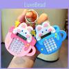 Adorable Bunny Calculator Keychain Soft Rubber Cute Keyring For School Bags And Gifts