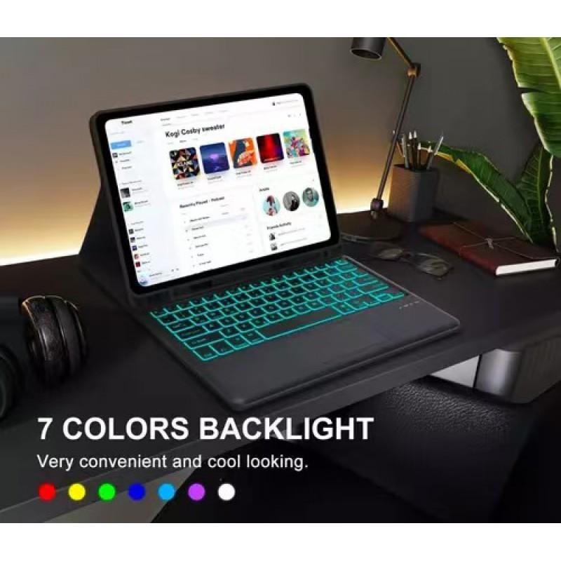 IPad 11th Gen 10.9 Inch Keyboard Case With Backlit Bluetooth Pen Slot TPU Full Cover Air 7