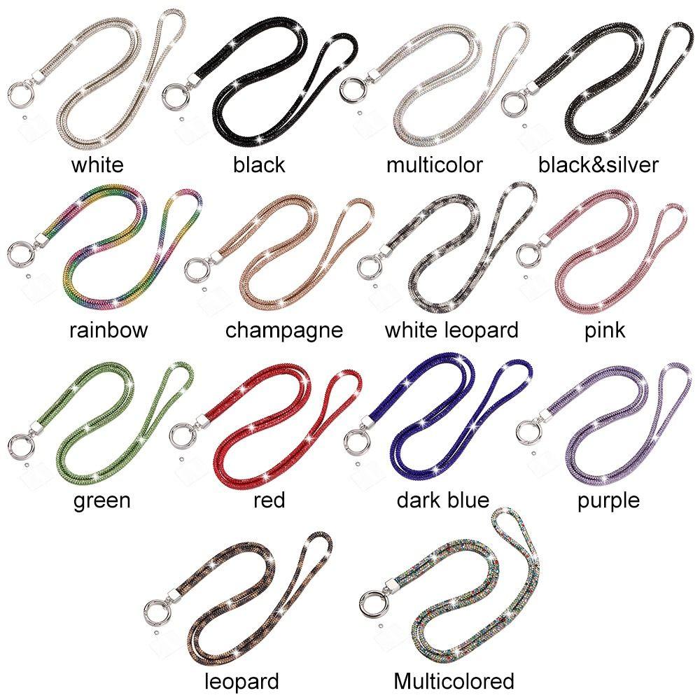 Блестящий брелок со стразами, подвесной шнурок для телефона, шнурок для телефона с кристаллами, цепочка, ремни для подвешивания