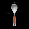 304 Stainless Steel Wooden Handle Rice Spoon Standing Design Round Edge Heat-resistant Non-stick Rice Paddle Kitchen Gadgets