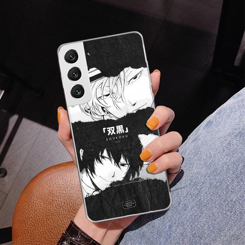 Bungo Stray Dogs Double Black Phone Case For Samsung Galaxy S24 S25 Edge S26 Ultra S23 S22 S21 Plus S20 FE + Personalized Print