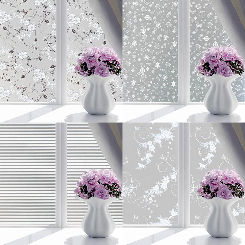 Household Privacy Window Film Frosted Glass Door Film Adhesive Window Cling Stickers Decoration