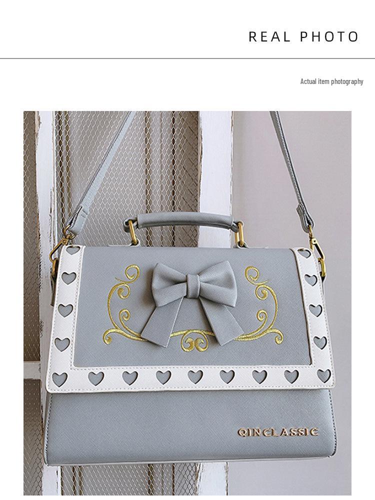 Сумка кроссбоди в стиле корейской лолиты: Модная сумочка Soft Girl с двойным плечевым ремнем