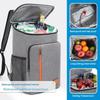 Oxford Portable Thermal Lunch Bag Double Shoulder Large Capacity Cooler Bag  Outdoor