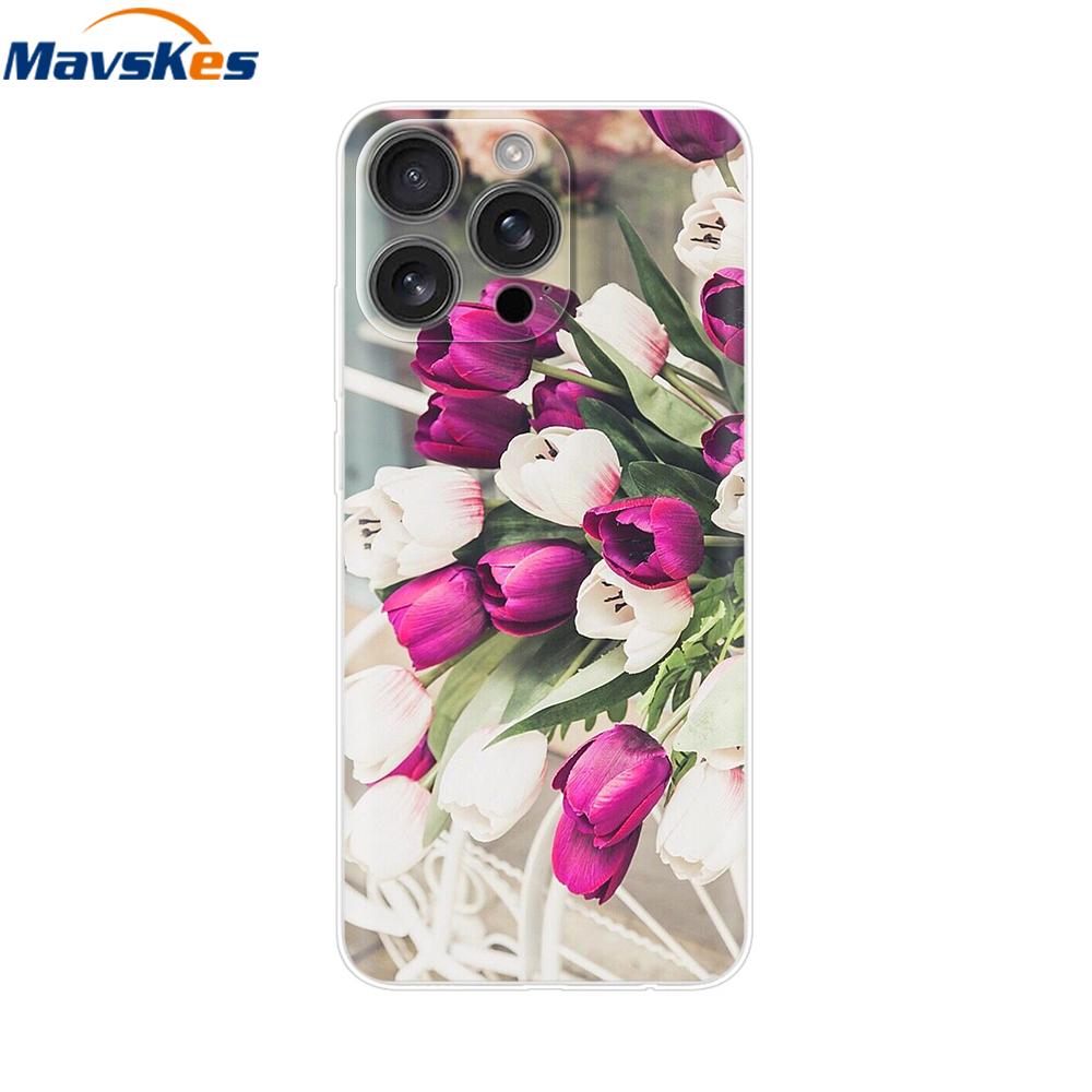 For iPhone 16 Pro Max Case Shockproof Silicone Bumper For Apple iPhone 16 Pro Max Plus Cover Soft TPU Phone Protector Shell Para