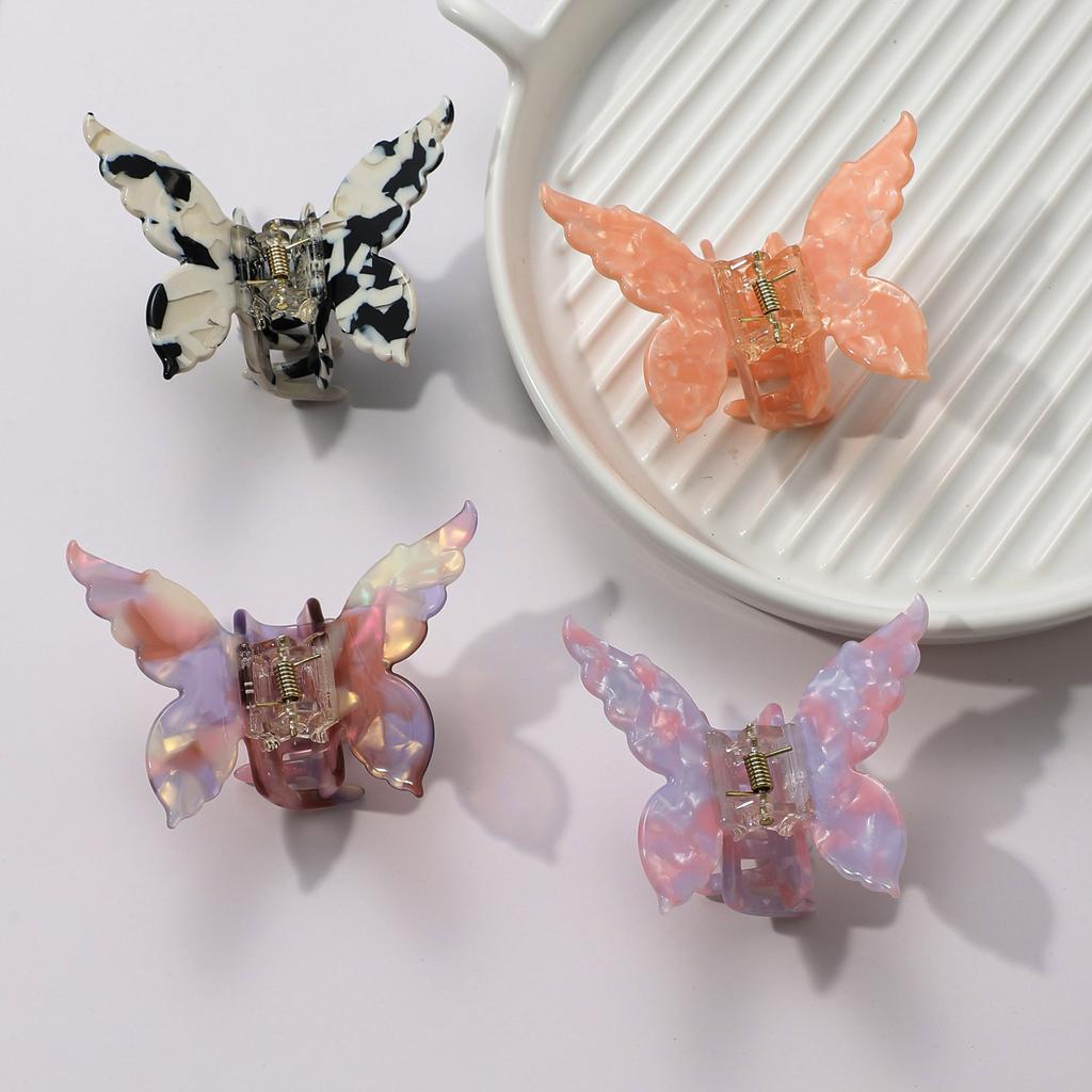 Новый ацетатный волоконный зажим для волос-бабочки, красочные французские инструменты для укладки волос, аксессуары, ретро-заколки для волос, милая заколка для волос