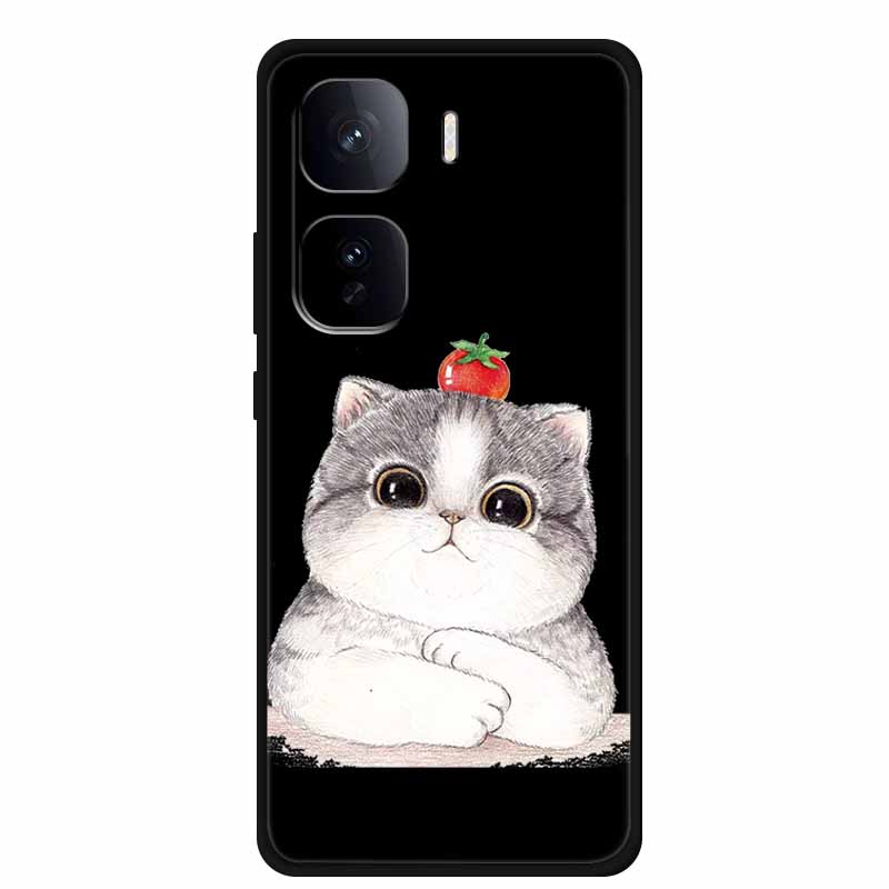 Задняя крышка для Vivo iQOO Neo 10 Pro Чехол Плюс Мультяшный Кот Мягкий Силикон ТПУ Чехол для Телефона Для Vivo iQOO Neo 10 Pro Чехол Coque Funda