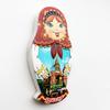 3D магнит на холодильник русские матрешки матрешка деревянная ручная роспись сувенирная подарочная коллекция украшения