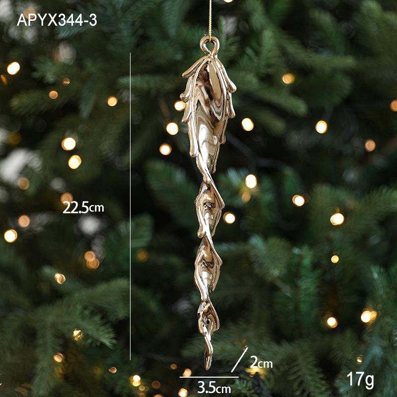 Cross-border Electroplated Christmas Tree Ornaments: Golden Snowflake & Reindeer Pendants