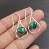 Серьги из малахита, серьги-цепочки из стерлингового серебра 925 пробы, подарок для женщин, серьги ручной работы, ювелирные изделия с драгоценными камнями, для свадебного подарка