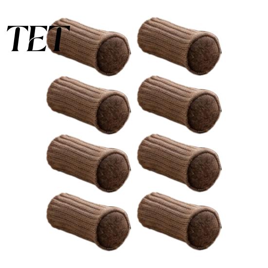 Floor Protection for Dining Chairs Knitted Chair Leg Protectors Hardwood Floors, Heavy Duty Furniture Socks with Feet Covers Sewn-in Felt Pads,