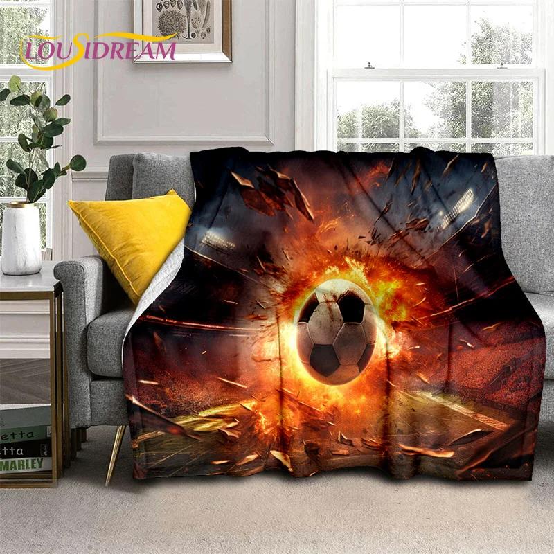 29 Стиль Футбольное поле Футбол Спорт Мультфильм Мягкое одеяло, Мягкий плед для дома Спальня Кровать Диван Дорожный чехол Детский подарок