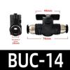 Pneumatic Hand Valve Set with Quick-Plug Connectors BUC 4/6/8/10mm